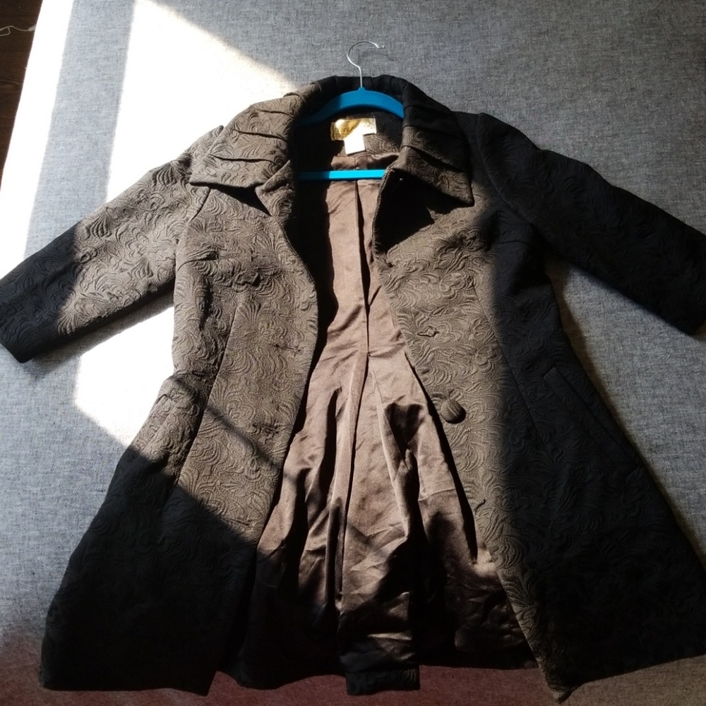 Black 3/4 sleeve Dresscoat